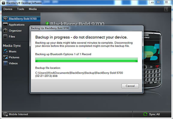 blackberry desktop manager does not detect device